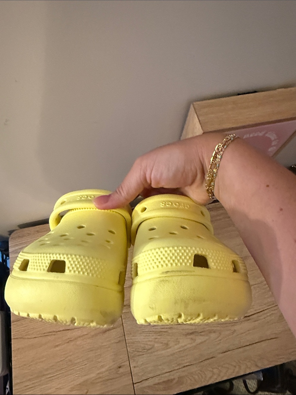 Yellow Platform Crocs - Size 6 - Picture 4 of 5